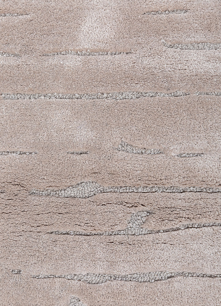 white noise ivory wool and viscose hand tufted Rug - CloseUp