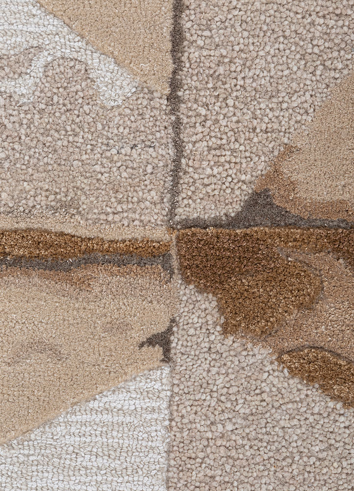 caliedo ivory wool and viscose hand tufted Rug - CloseUp