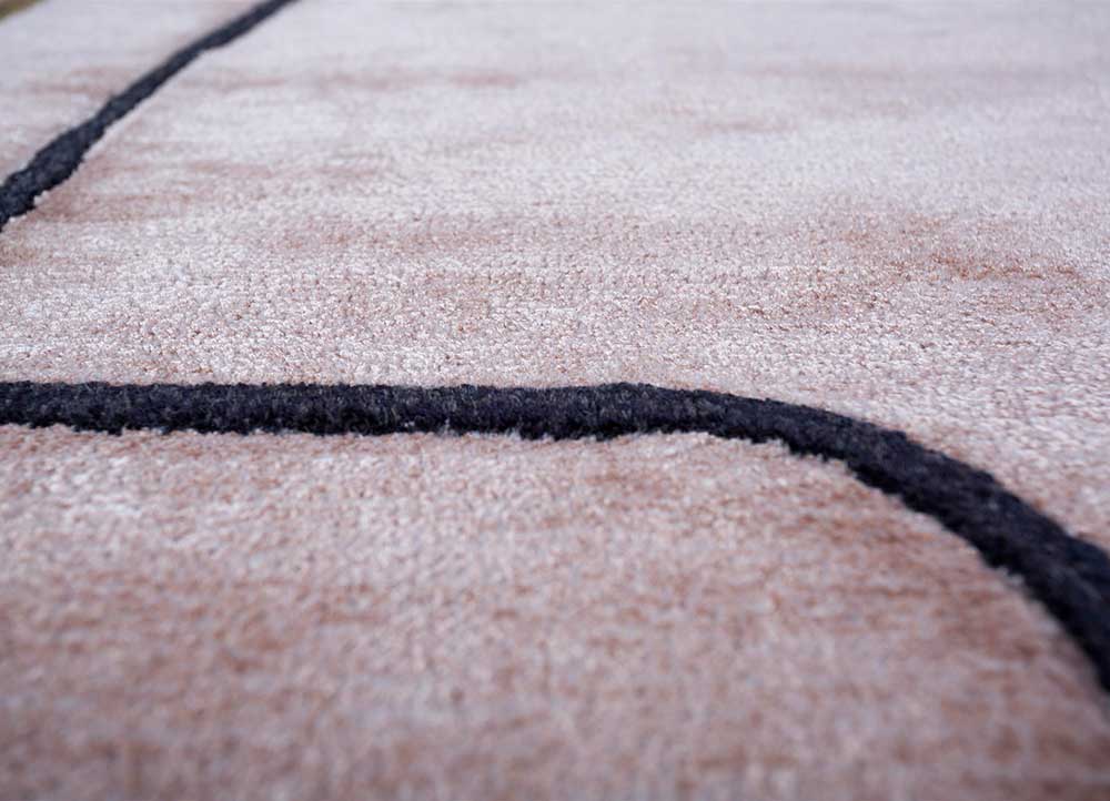 caliedo red and orange wool and viscose hand tufted Rug - CloseUp