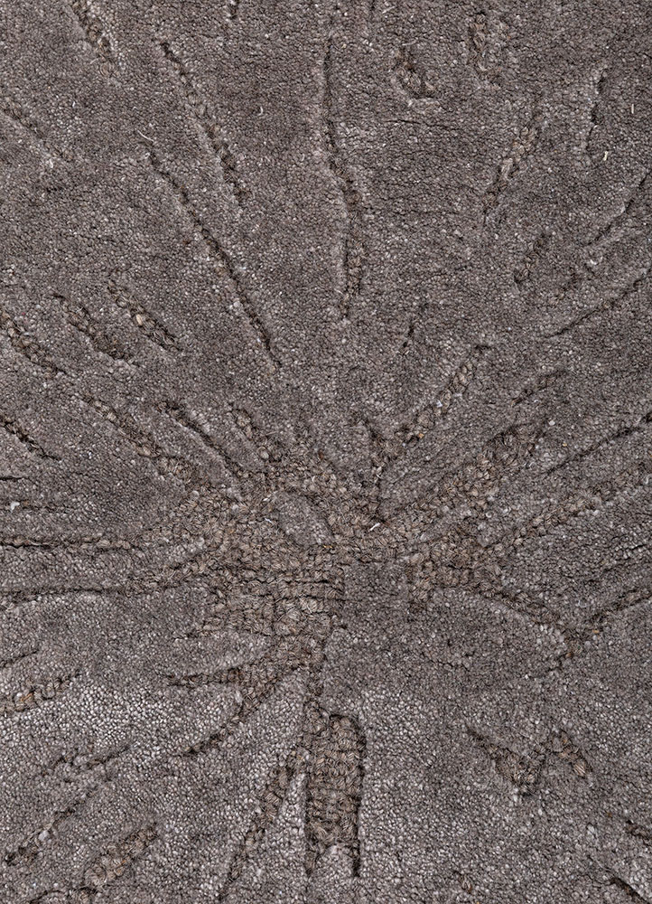 genesis grey and black wool and viscose hand tufted Rug - CloseUp