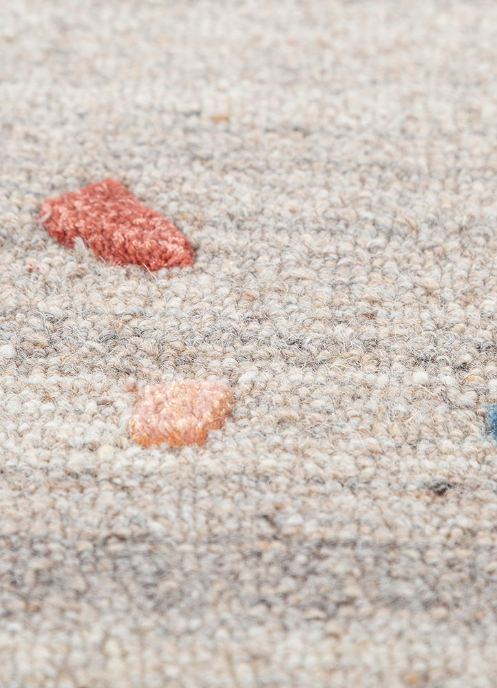 confetti ivory wool and viscose hand tufted Rug - CloseUp