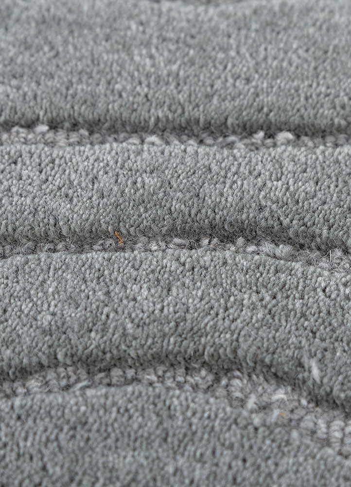 cera blue wool and viscose hand tufted Rug - CloseUp
