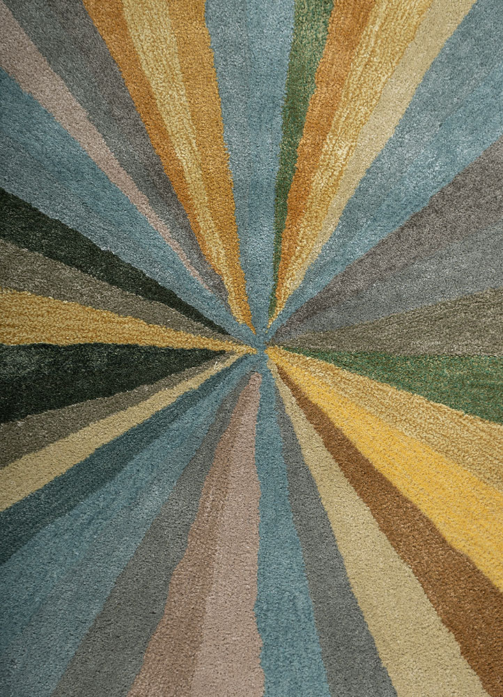 caliedo blue wool and viscose hand tufted Rug - CloseUp