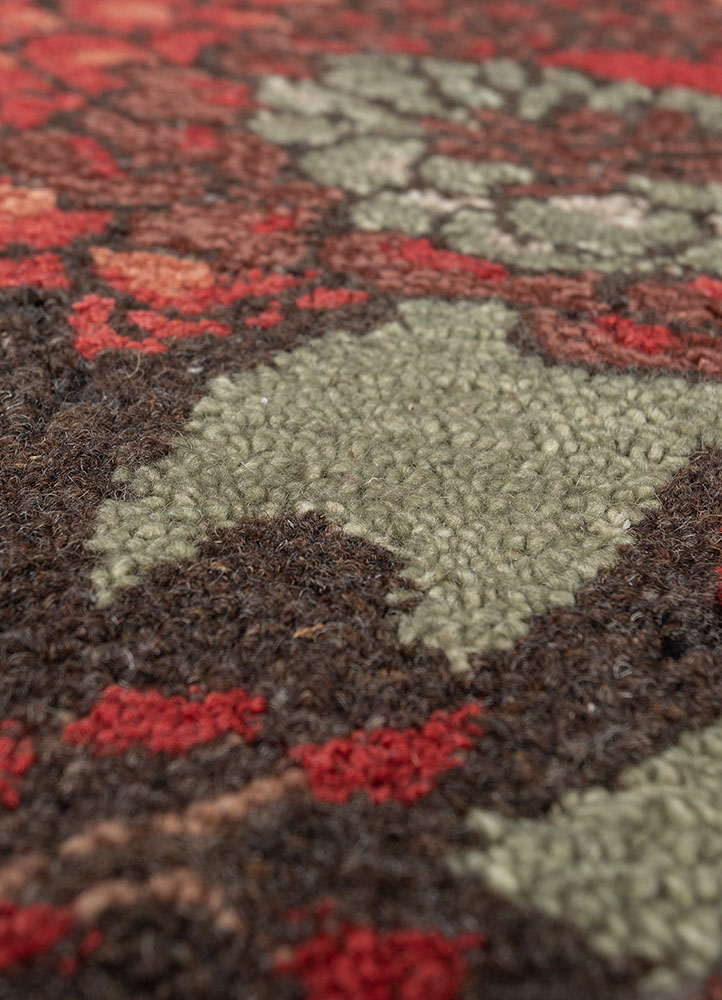 hacienda grey and black wool and viscose hand tufted Rug - CloseUp