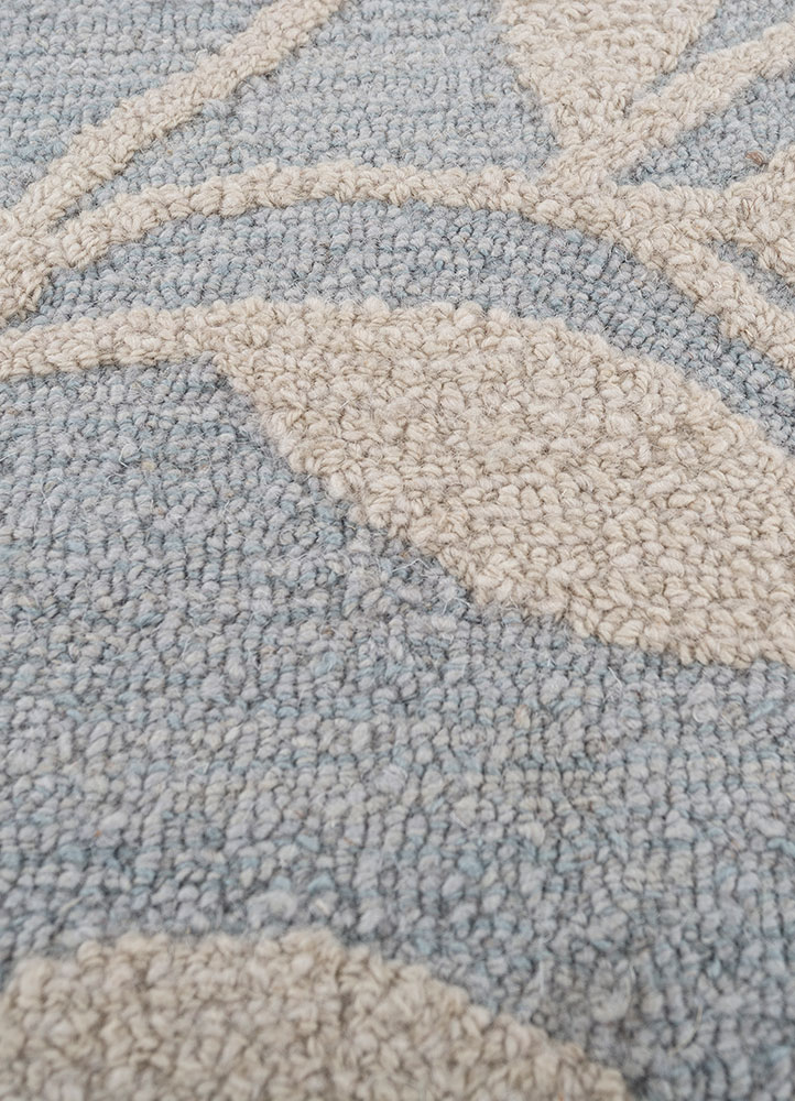 aurelia blue wool hand tufted Rug - CloseUp
