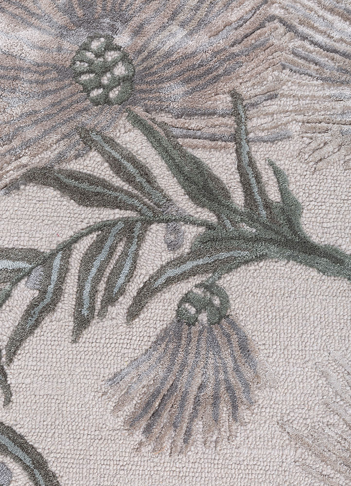 hacienda ivory wool and viscose hand tufted Rug - CloseUp