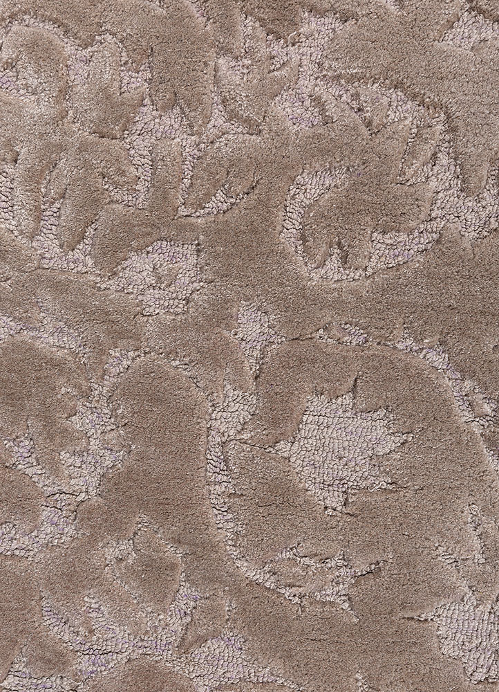 kasbah ivory wool and viscose hand tufted Rug - CloseUp
