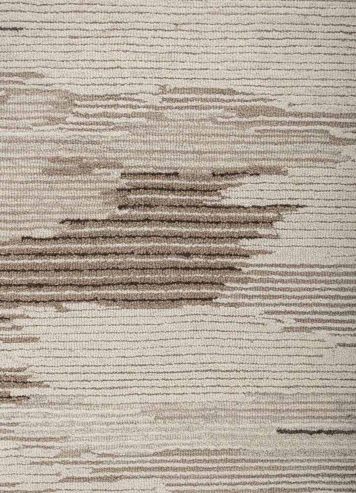 pathways ivory wool hand tufted Rug - CloseUp