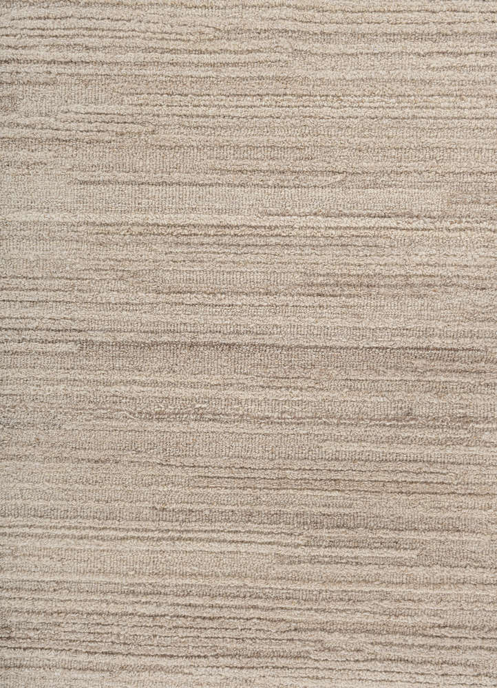 pathways beige and brown wool hand tufted Rug - CloseUp
