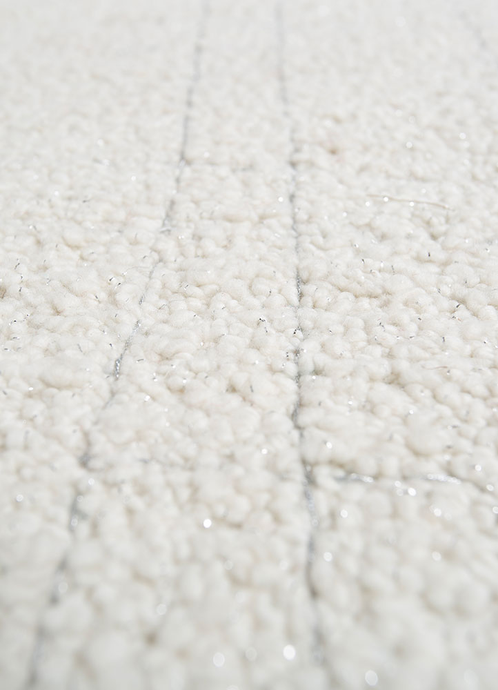 atelier ivory acrylic flat weaves Rug - CloseUp