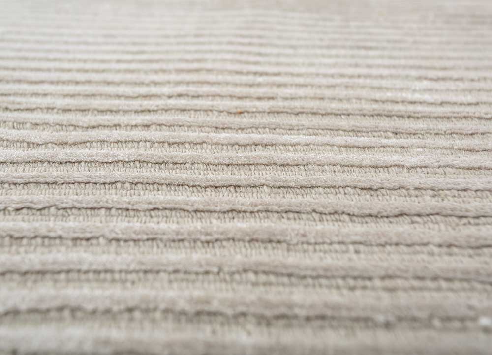 saga grey and black modal hand loom Rug - CloseUp