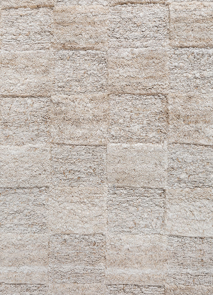 kairos ivory nettle hand knotted Rug - CloseUp