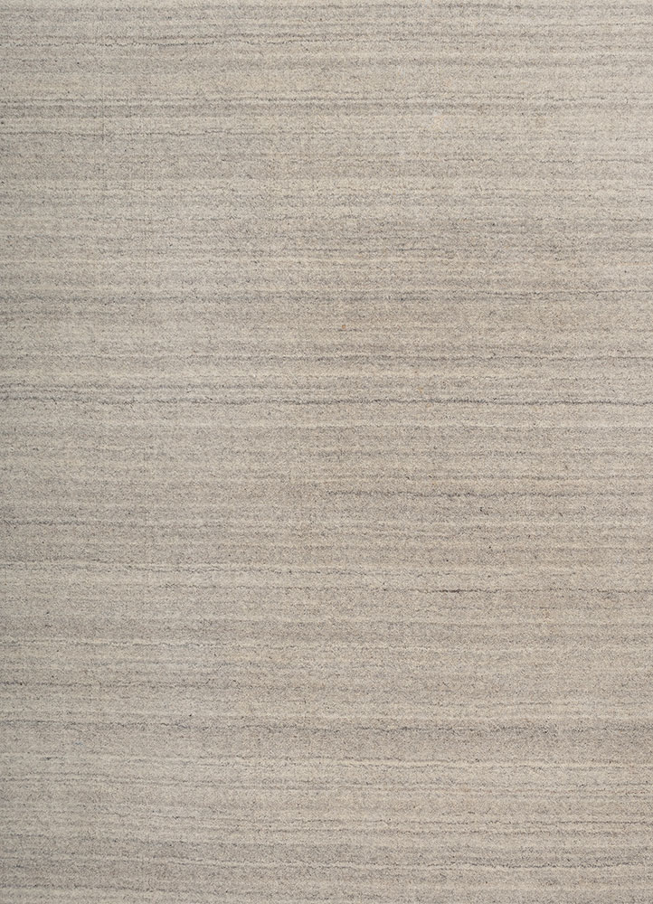 forme blue wool hand loom Rug - CloseUp