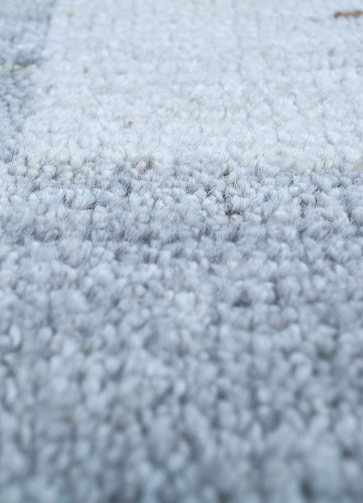 manifest grey and black afghan wool hand knotted Rug - CloseUp