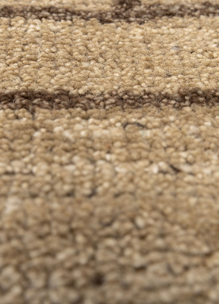 manifest gold afghan wool hand knotted Rug - CloseUp