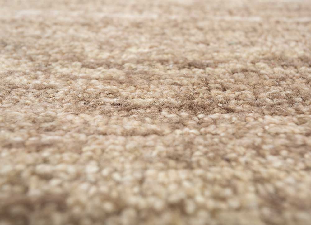 manifest beige and brown afghan wool hand knotted Rug - CloseUp