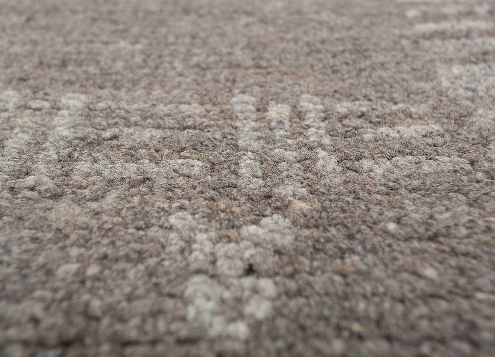 thyme grey and black afghan wool hand knotted Rug - CloseUp