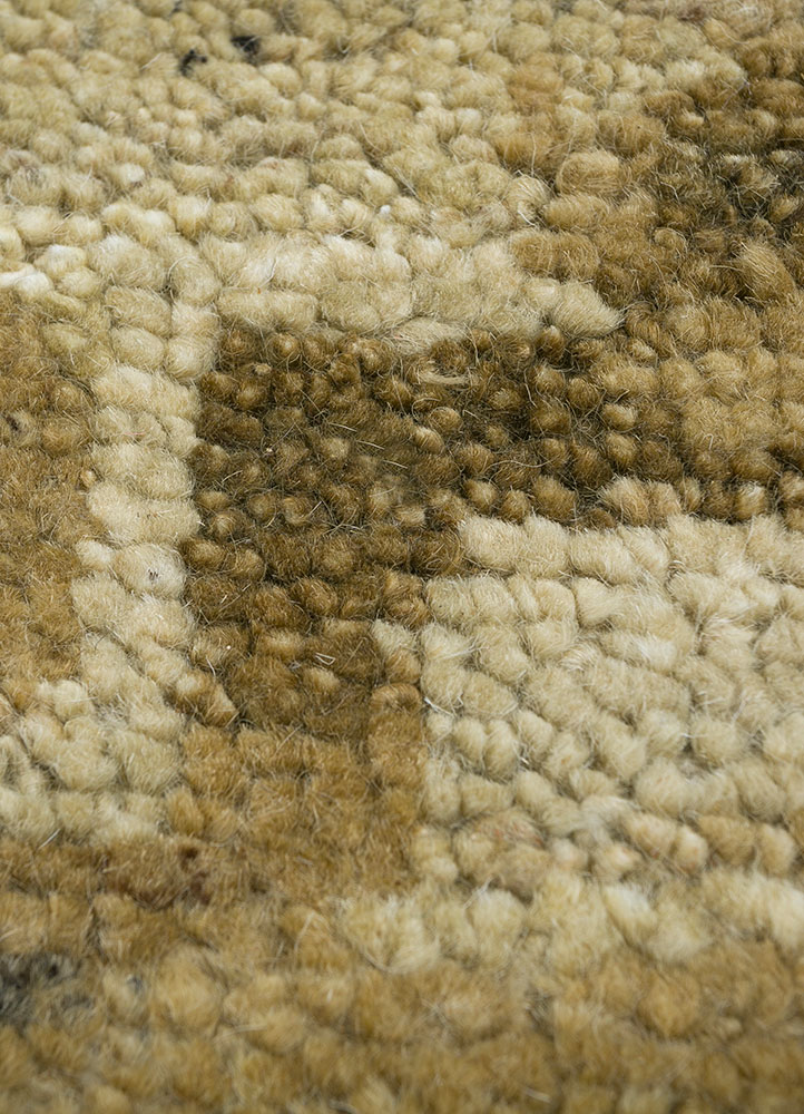 viscaya beige and brown wool hand knotted Rug - CloseUp