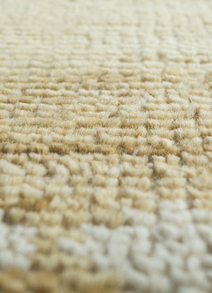 viscaya beige and brown wool hand knotted Rug - CloseUp