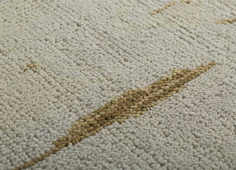 viscaya beige and brown wool hand knotted Rug - CloseUp