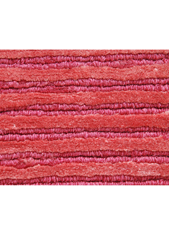 kairos red and orange wool and viscose hand knotted Rug - CloseUp