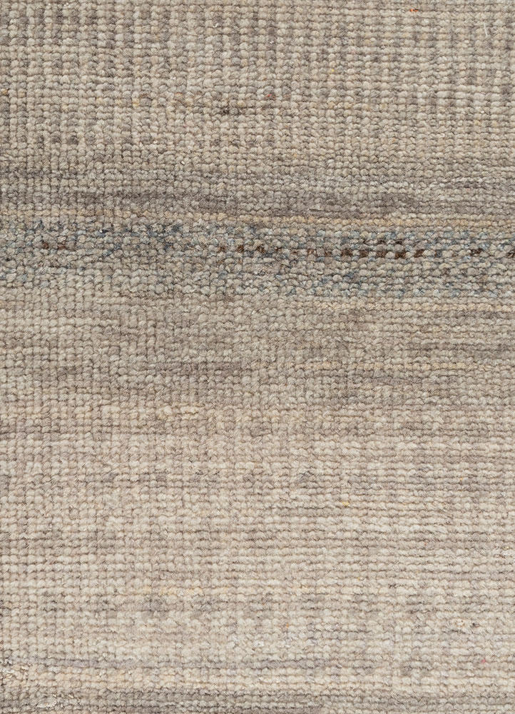 blythe blue wool hand knotted Rug - CloseUp