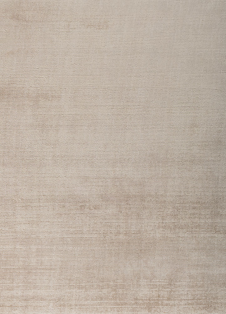 saga beige and brown viscose hand loom Rug - CloseUp