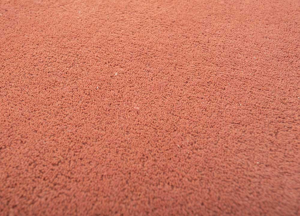 cera red and orange wool hand tufted Rug - CloseUp