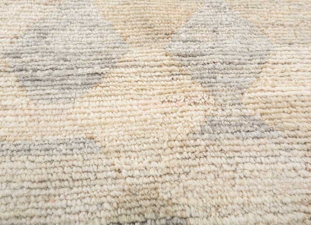 manifest blue afghan wool hand knotted Rug - CloseUp