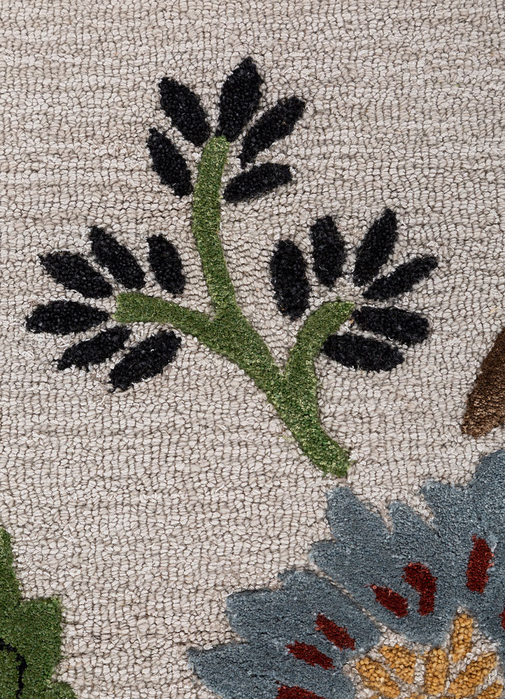 hacienda ivory wool and viscose  Rug - CloseUp