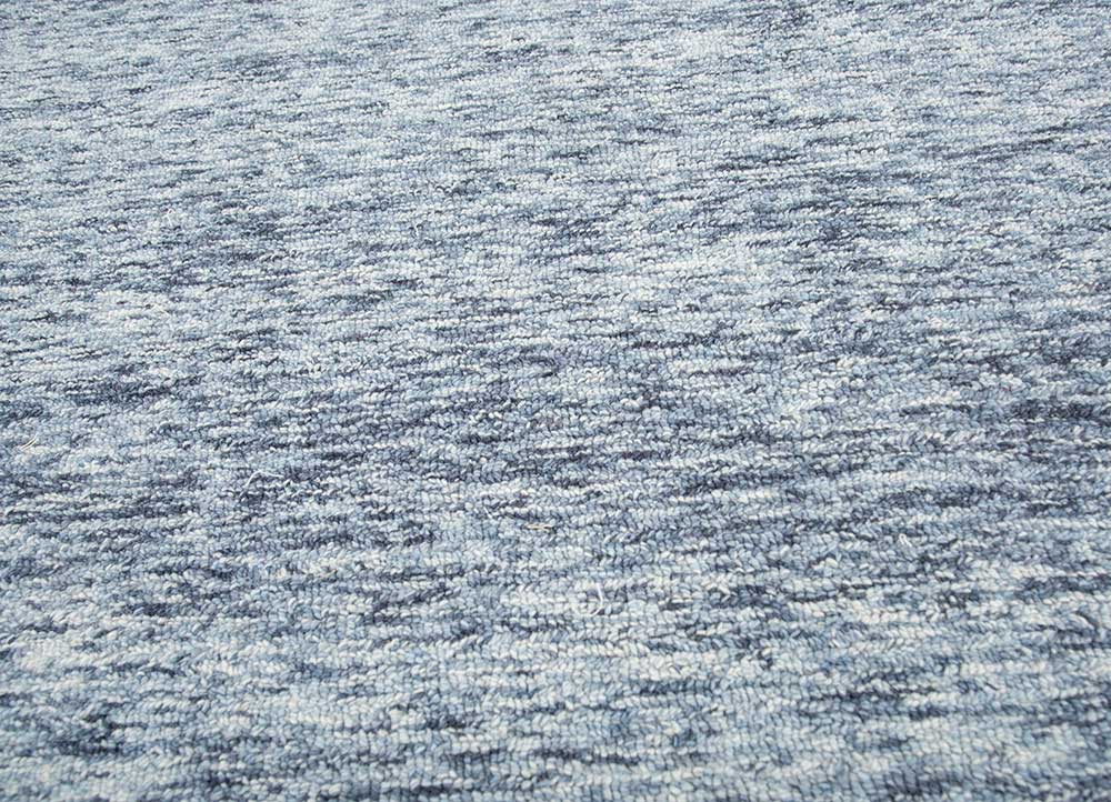 pathways blue wool hand tufted Rug - CloseUp