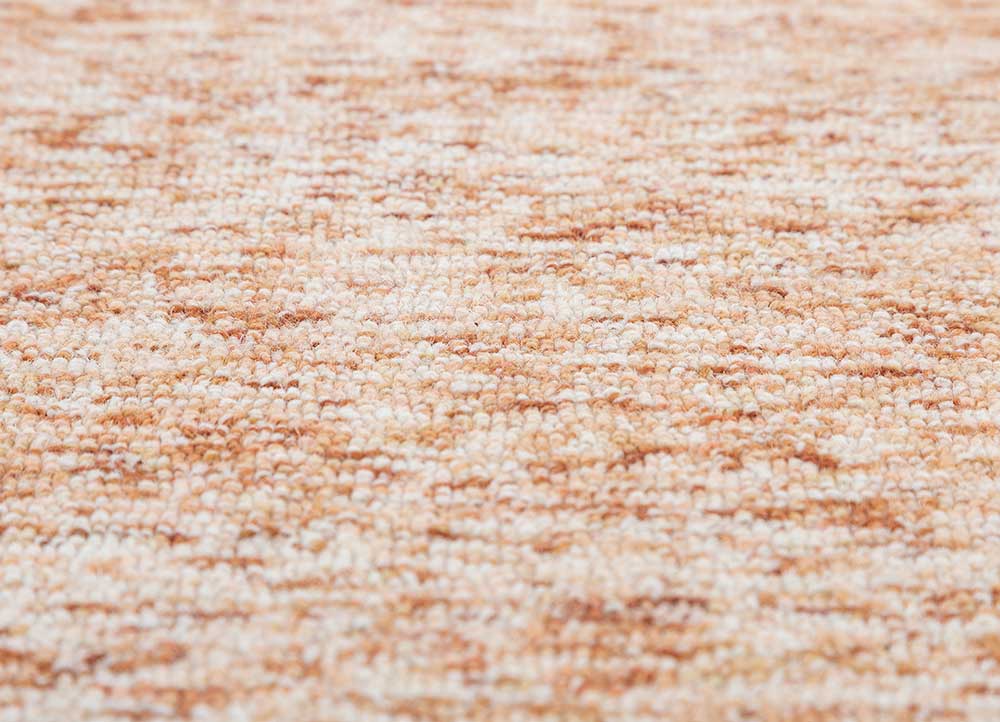 pathways red and orange wool hand tufted Rug - CloseUp