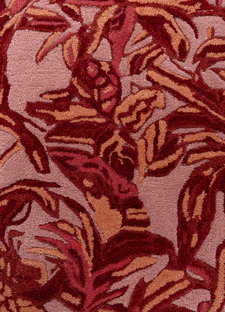 aurelia pink and purple wool and viscose hand tufted Rug - CloseUp