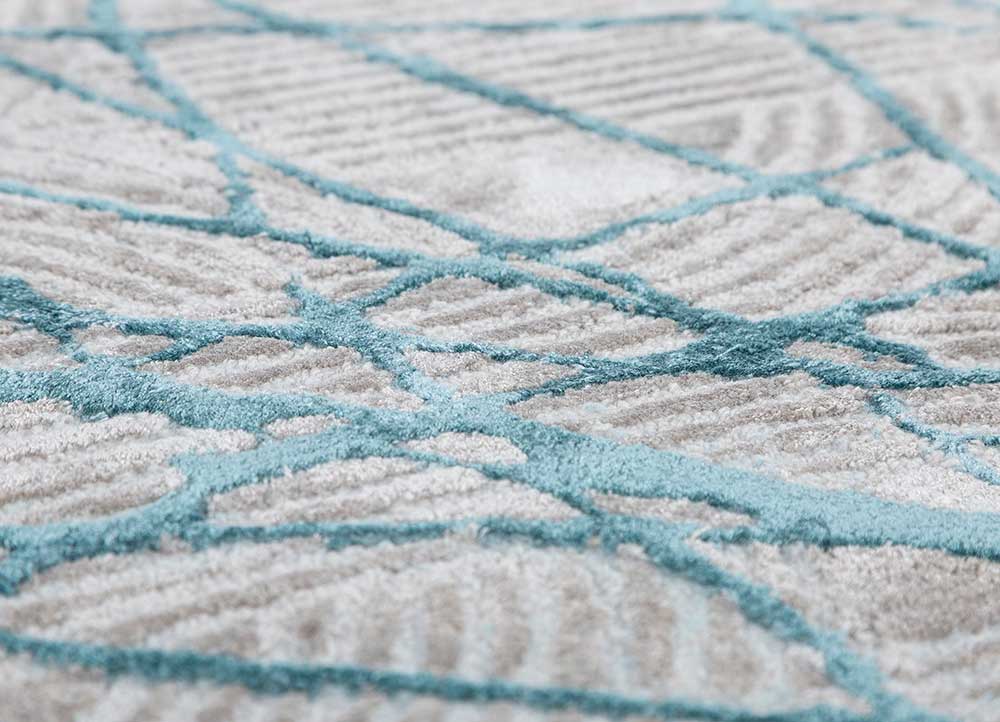 adrift grey and black wool and viscose hand tufted Rug - CloseUp