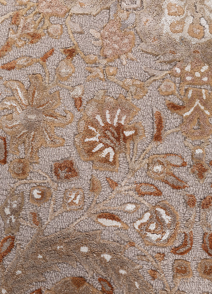 bodhi ivory wool and viscose hand tufted Rug - CloseUp