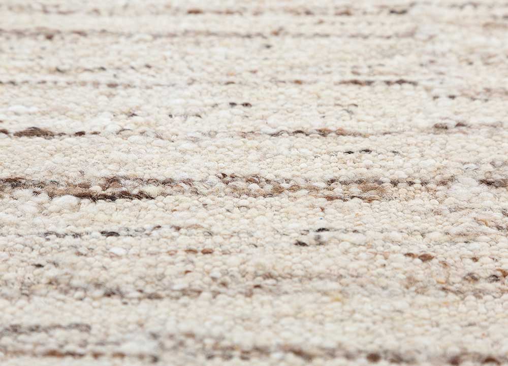 abrash ivory wool flat weaves Rug - CloseUp
