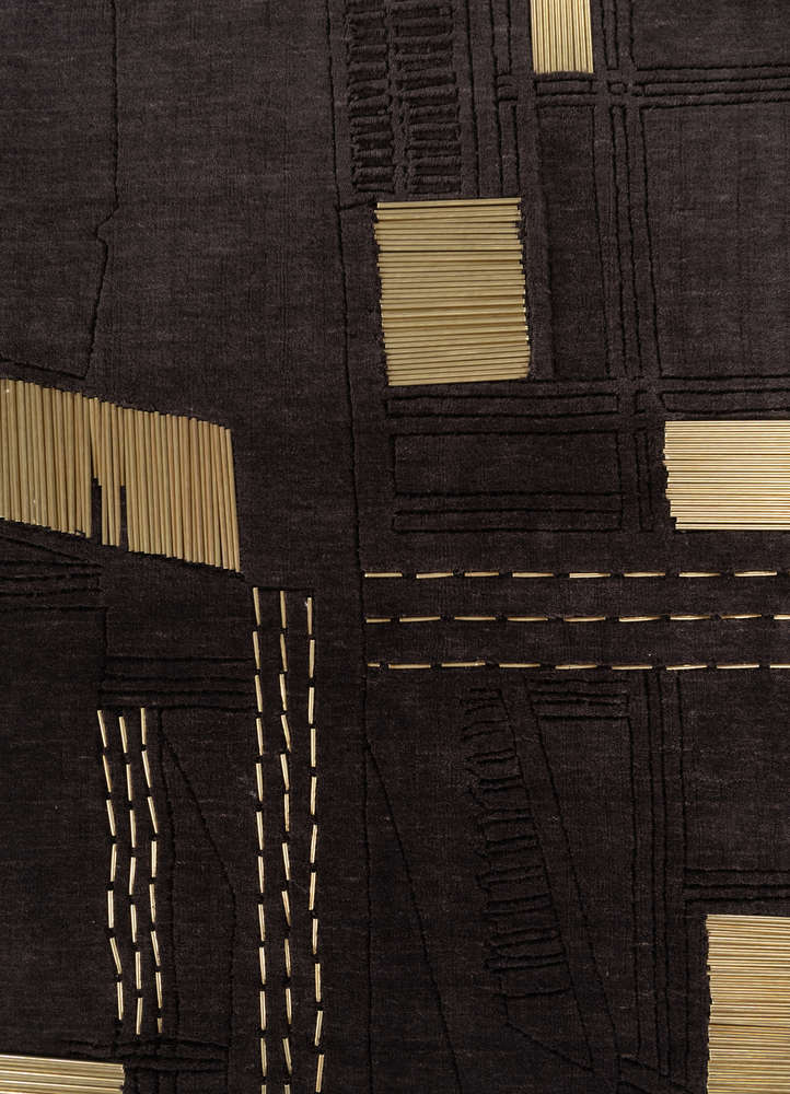 blythe blue wool hand loom WALL ART & TAPESTRY - CloseUp