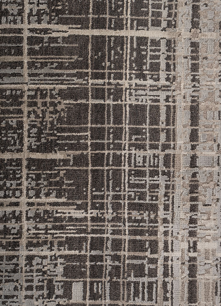 aprezo ivory wool and bamboo silk hand knotted Rug - CloseUp