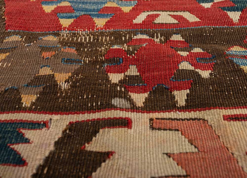 nayaab ivory wool flat weaves Rug - CloseUp