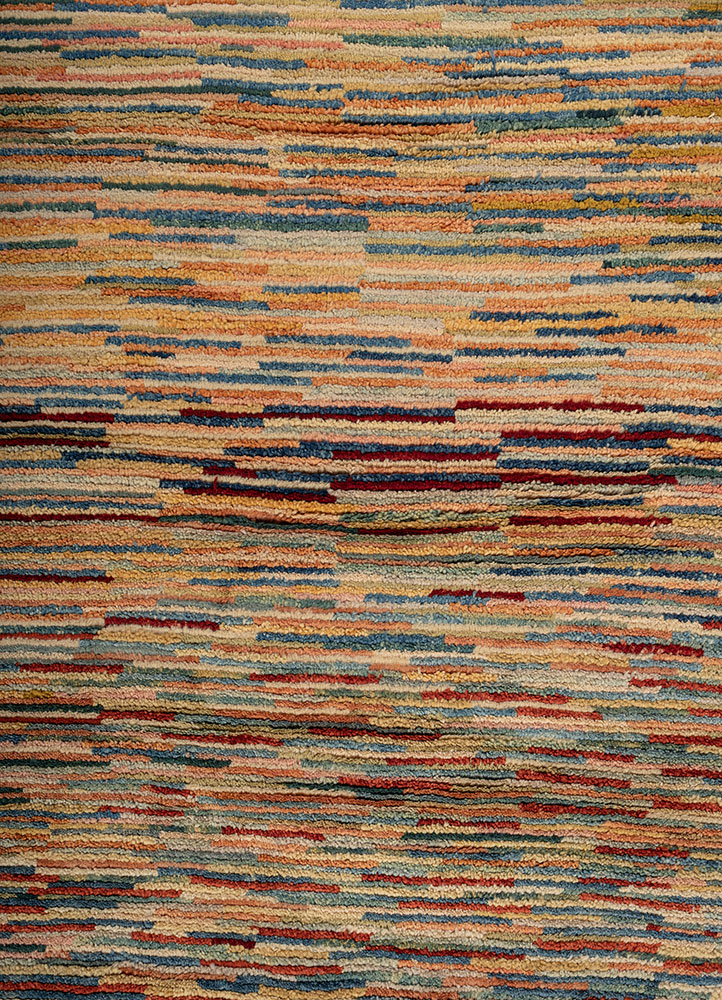 nuray multi wool hand knotted Rug - CloseUp
