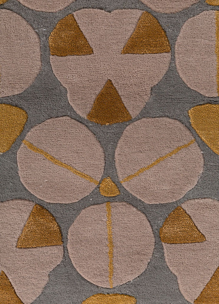 jaipur wunderkammer beige and brown wool and viscose hand tufted Rug - CloseUp
