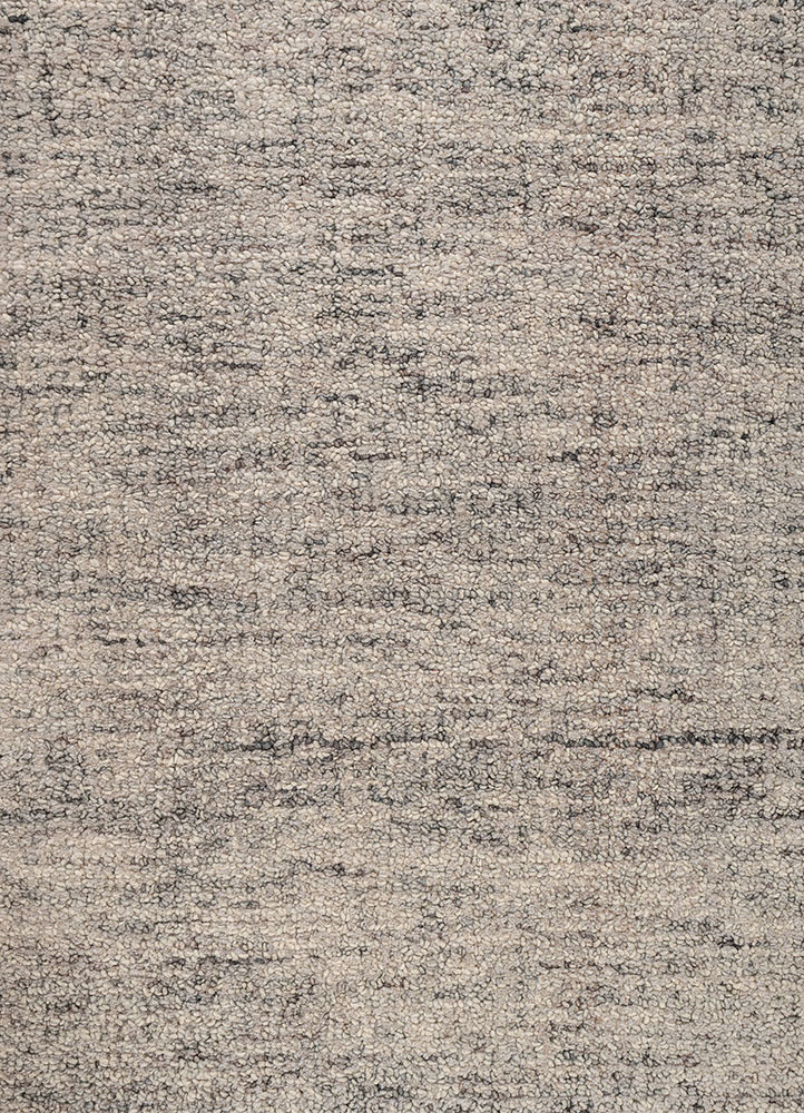 pathways grey and black wool and viscose hand tufted Rug - CloseUp