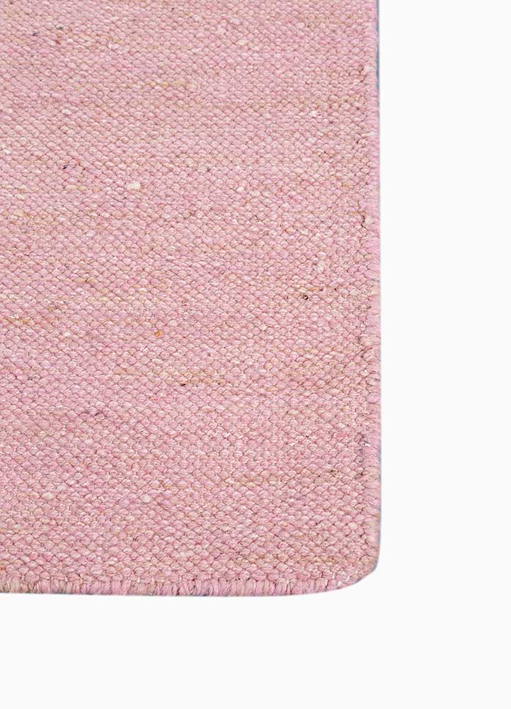 daaira red and orange wool flat weaves Rug - Corner