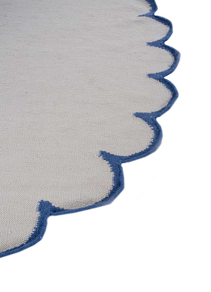 alhambra grey and black wool flat weaves Rug - Corner