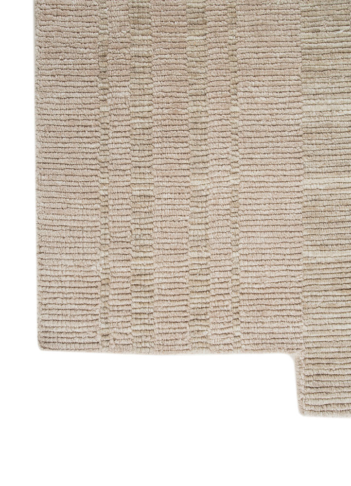 saga grey and black wool and tencil hand loom Rug - Corner