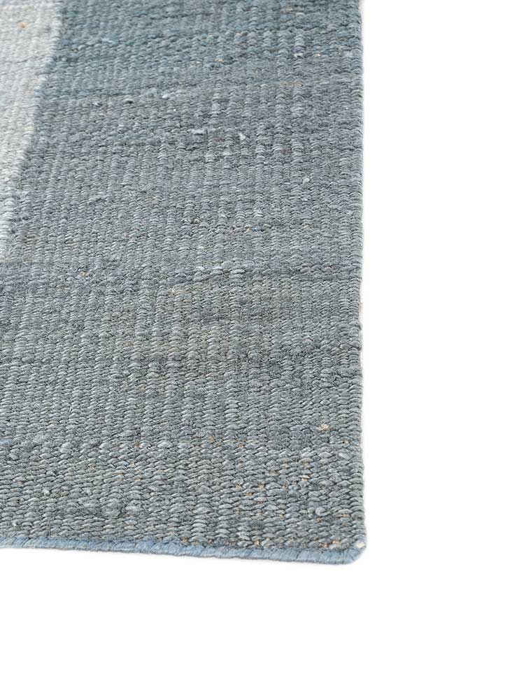 daaira grey and black jute and hemp flat weaves Rug - Corner