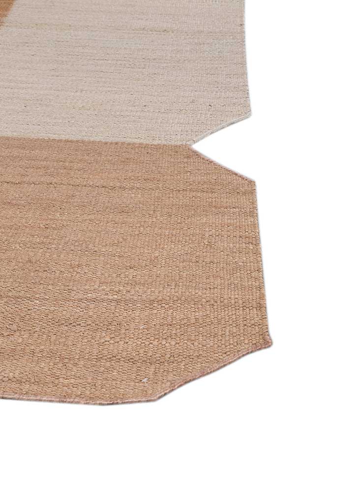 daaira beige and brown jute and hemp flat weaves Rug - Corner