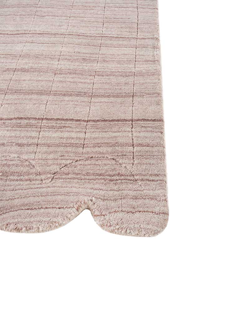 forme pink and purple polyester hand loom Rug - Corner