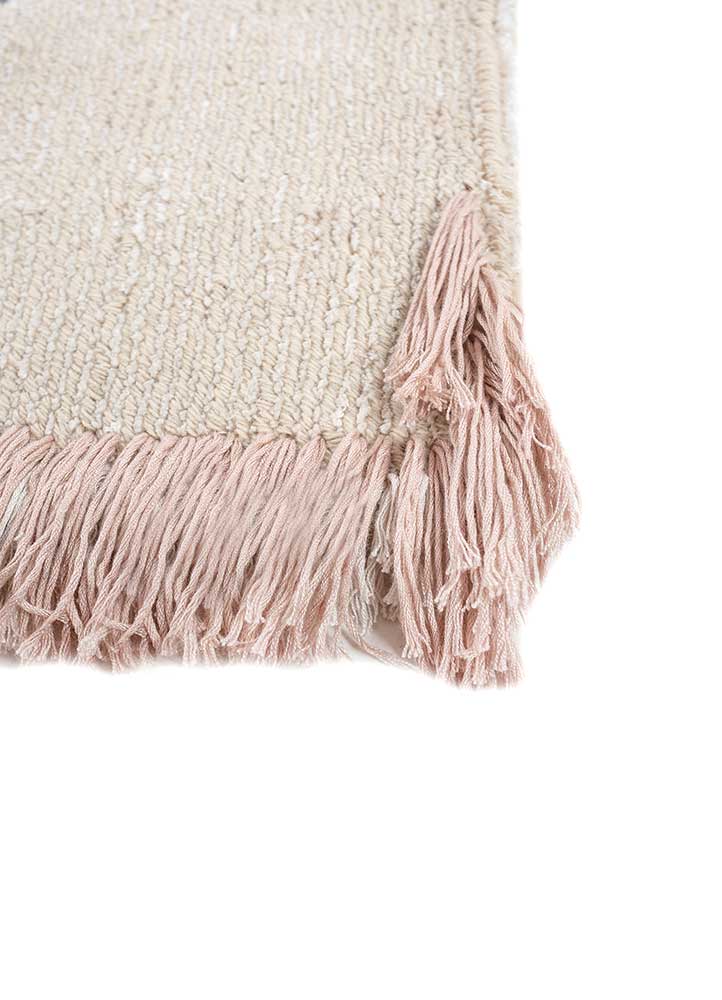provenance blue wool and viscose hand loom Rug - Corner