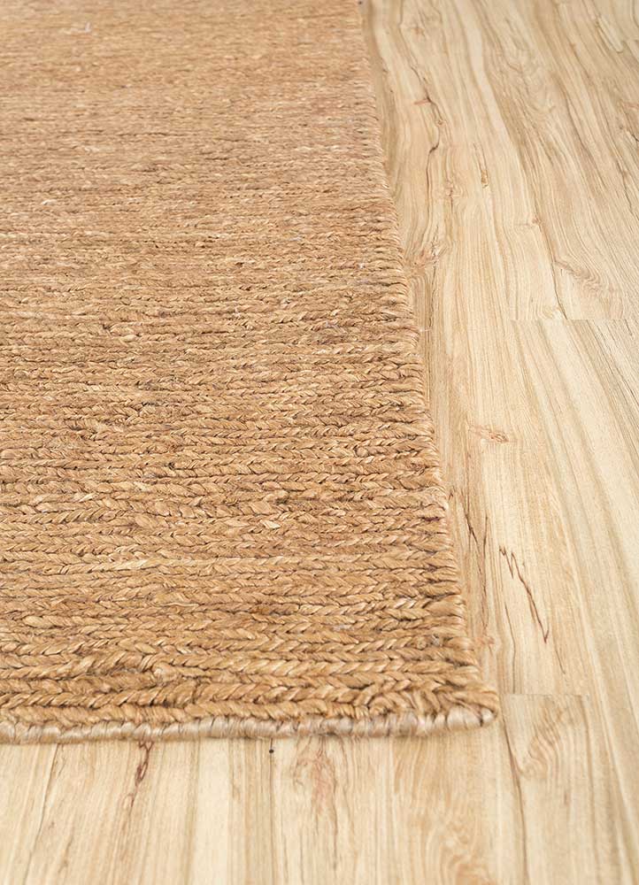 daaira beige and brown jute and hemp flat weaves Rug - Corner